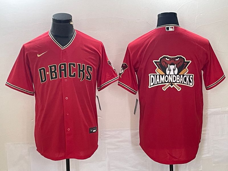 Men Arizona Diamondback Blank Red Game Nike 2023 MLB Jersey style 1->arizona diamondback->MLB Jersey